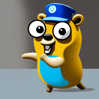 Go Blue Gopher waving