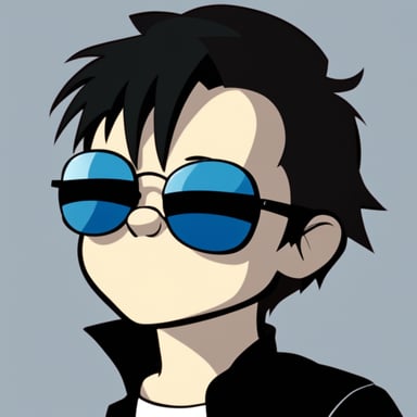 Go Blue Gopher, styled with white anime hair, black sunglasses, and a white shirt, takes on the role of Gojo Satoru.