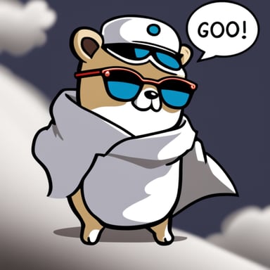 Go Blue Gopher, styled with white anime hair, black sunglasses, and a white shirt, takes on the role of Gojo Satoru.