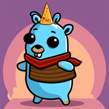 Go Blue Gopher as Unicorn