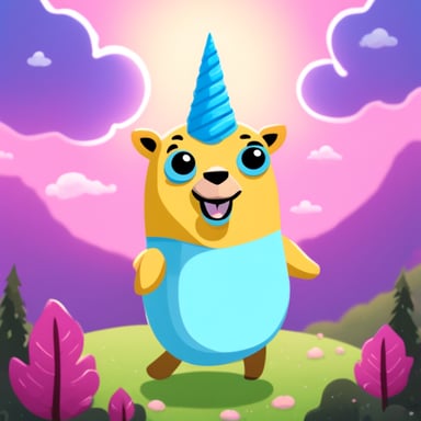 Go Blue Gopher as Unicorn