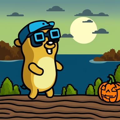 Go Blue Gopher embarks on an 8-bit adventure during Halloween.