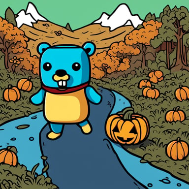Go Blue Gopher embarks on an 8-bit adventure during Halloween.