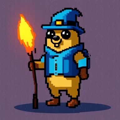 Go Blue Gopher embarks on an 8-bit adventure during Halloween.