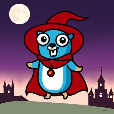 Go Blue Gopher as Dracula.