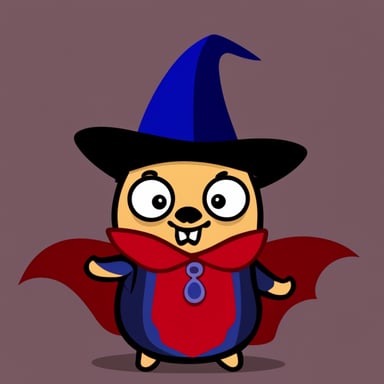 Go Blue Gopher as Dracula.