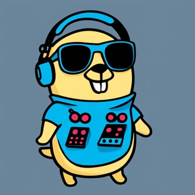 Go Blue Gopher wants it to have DJ glasses and be in high fidelity music sound style.