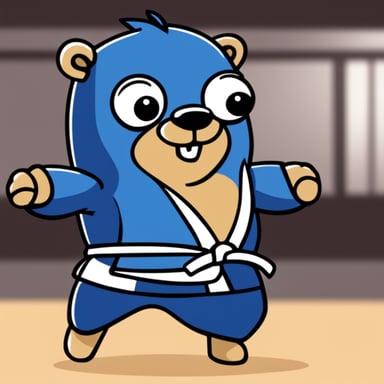 Go Blue Gopher as a jiujitsu fighter