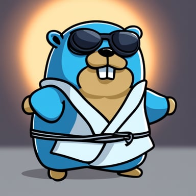 Go Blue Gopher as a jiujitsu fighter