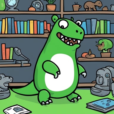 Go Blue Gopher as Green T-Rex