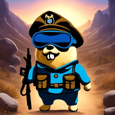 A go blue gopher as an Army Ranger