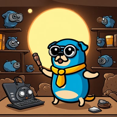 Go Blue Gopher as a pug.