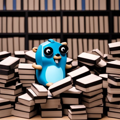 Go Blue Gopher surrounded by VHS tapes