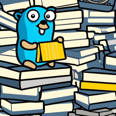 Go Blue Gopher surrounded by VHS tapes.