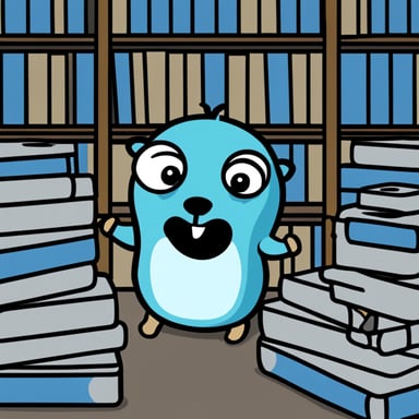 Go Blue Gopher surrounded by VHS tapes.