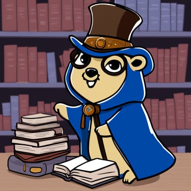 Go blue gopher the mage studies the archive