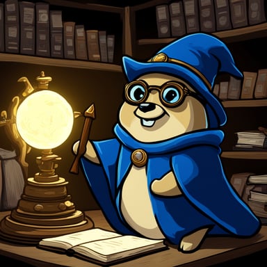 Go blue gopher the mage studies the archive