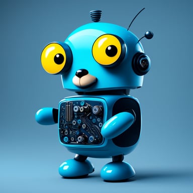 Go blue gopher robot likes configuring itself.