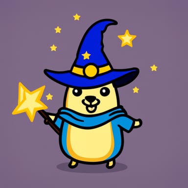Go Blue Gopher as the happy wizard.