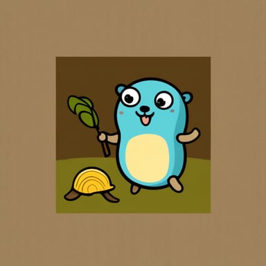 Go Blue Gopher is a happy gopher with a shell.