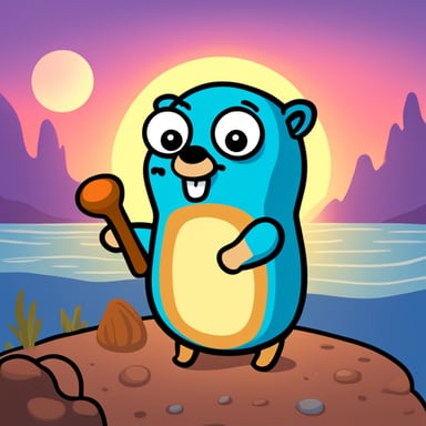 Go Blue Gopher is a happy gopher with a shell.
