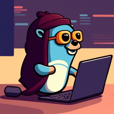 Go Blue Gopher writing in a Linux bash terminal