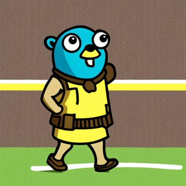 Go Blue Gopher restarting a process.