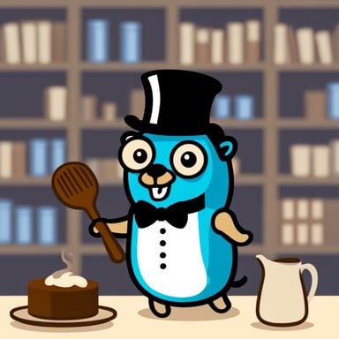 Go Blue Gopher as a butler who does all kinds of tasks.