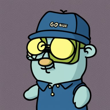 Go Blue Gopher in Poochie style from The Simpsons. He likes Pearl Jam and coding.
