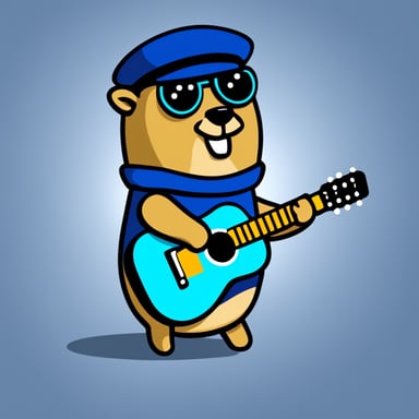 Go Blue Gopher in a beret (not a messenger boy cap) who likes guitars and coding.