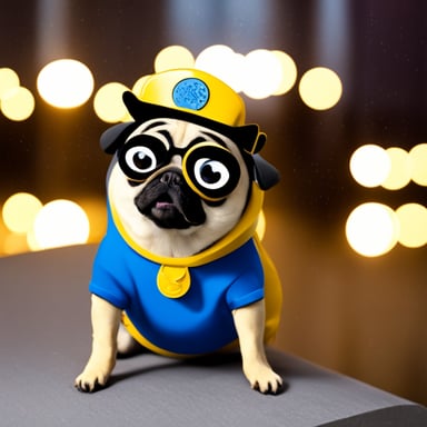 Go blue gopher as a pug.