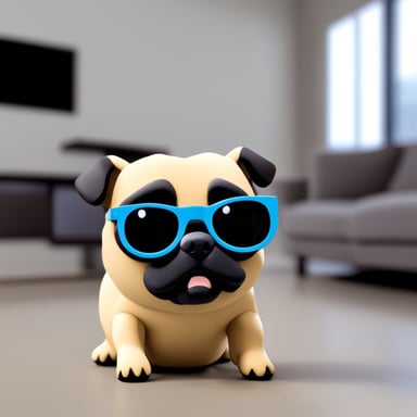 Go blue gopher as a pug.