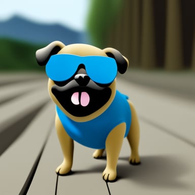 Go Blue Gopher as pug dog