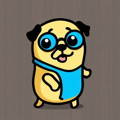 Go Blue Gopher as pug dog