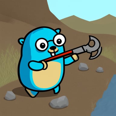 Go Blue Gopher with some toolchain