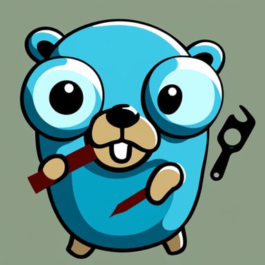 Go Blue Gopher with some toolchain