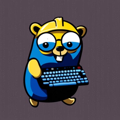 Go Blue Gopher keyboard