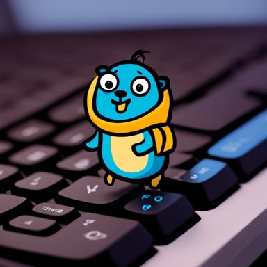 Go Blue Gopher keyboard