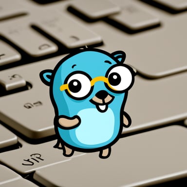 Go Blue Gopher keyboard
