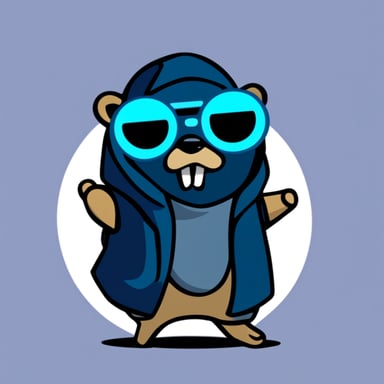 Go Blue Gopher as Cyberpunk Gopher