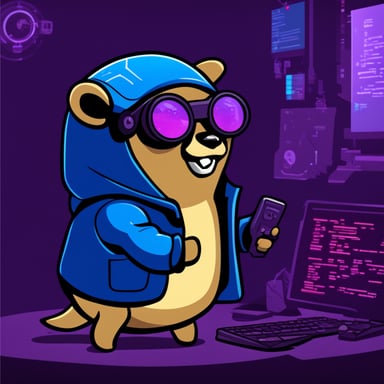 Go Blue Gopher as Cyberpunk Gopher