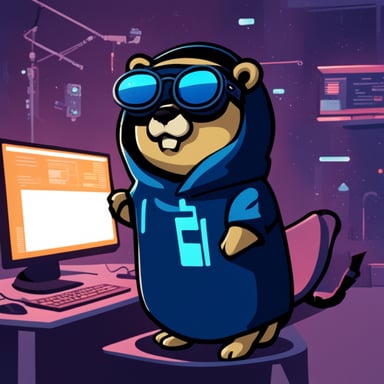 Go Blue Gopher as Cyberpunk Gopher