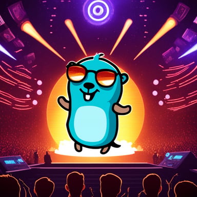 Go Blue Gopher at an EDM concert