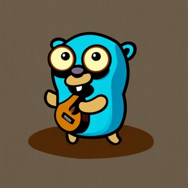 Go Blue Gopher as Stone Golang