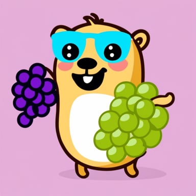 Go Blue Gopher loves grapes.