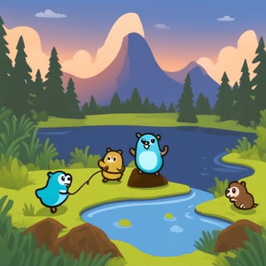 Go Blue Gopher taming 3 wild animals with a whip.