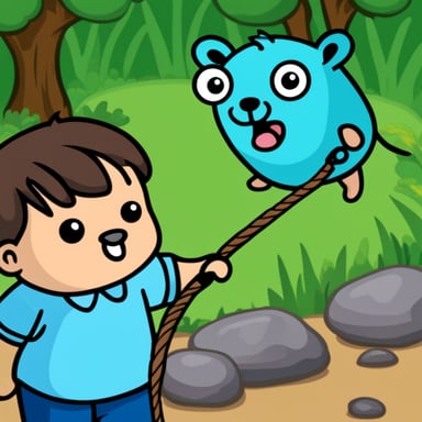Go Blue Gopher taming 3 wild animals with a whip.