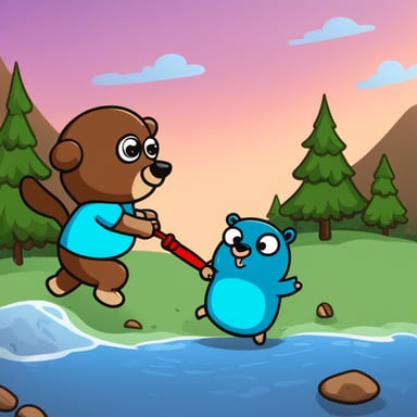 Go Blue Gopher taming 3 wild animals with a whip.