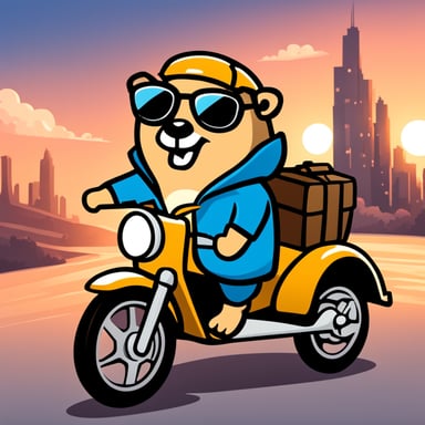 Go Blue Gopher as your friendly ride service mascot, always ready to dig the way to your next destination.