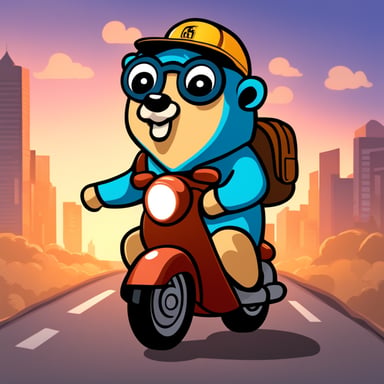 Go Blue Gopher as your friendly ride service mascot, always ready to dig the way to your next destination.